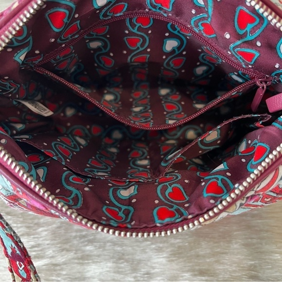 VERA BRADLEY Regal Paisley Convertible Carson Crossbody Floral Red Blue Quilted - Picture 14 of 15